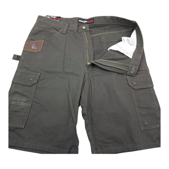 Wrangler Riggs Workwear Relaxed Fit Cargo Shorts Mens Size 38 Durable Irregular - Picture 7 of 10